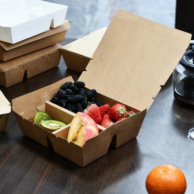 2——6 Compartment Kraft Paper Food Box for Take Away