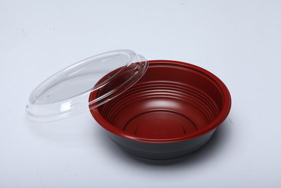 स्थायित्व पीपी प्लास्टिक Microwavable डिस्पोजेबल खाद्य पैकेजिंग चावल का कटोरा