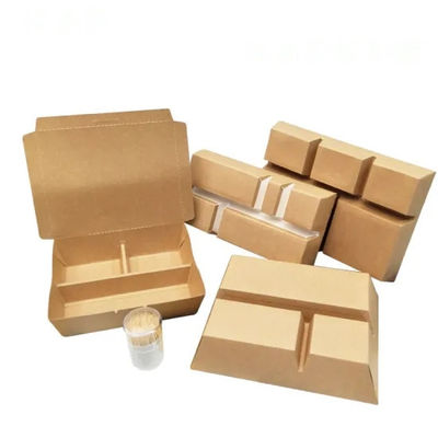बायोडिग्रेडेबल फास्ट फूड पैकेजिंग बॉक्स 3 4 5 डिब्बे माइक्रोवेव सुरक्षित