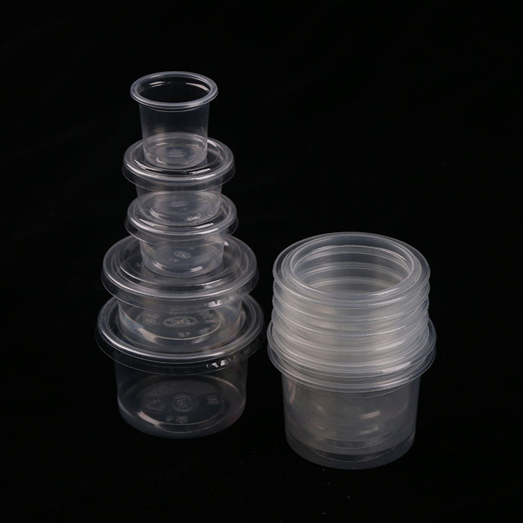 मिनी पीपी प्लास्टिक डिस्पोजेबल सॉस कप साफ़ 1oz 3oz 4.5oz