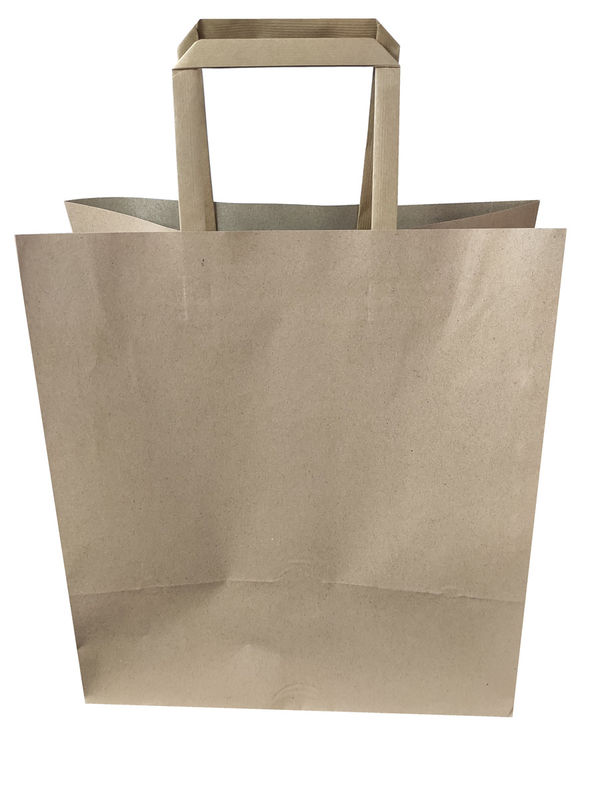 इको फ्रेंडली 110gsm 16x6x12 '' पुनर्नवीनीकरण क्राफ्ट बैग