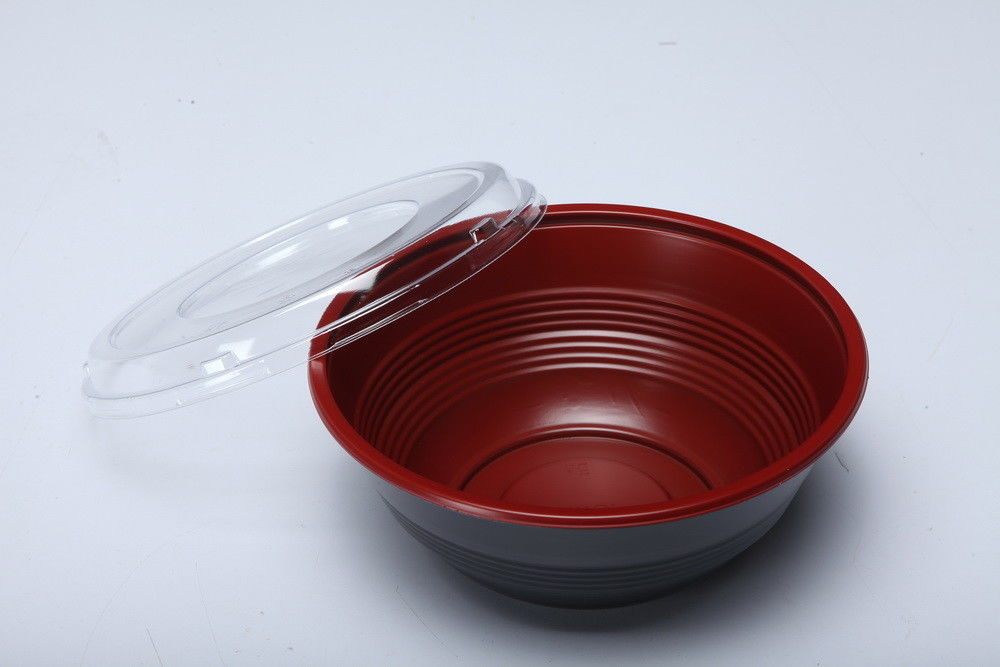स्थायित्व पीपी प्लास्टिक Microwavable डिस्पोजेबल खाद्य पैकेजिंग चावल का कटोरा