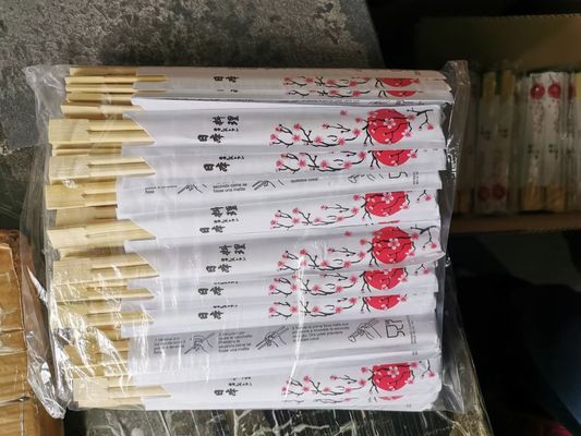 अनुकूलित लोगो के साथ पेपर पैक सुशी प्राकृतिक बांस डिस्पोजेबल चॉपस्टिक्स